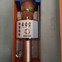 BONAOK Wireless Bluetooth Karaoke Microphone,3in1 Portable Handheld Karaoke Mic Speaker Machine Home Party Birthday for All Smartphones PC(Q37 Rose Gold)