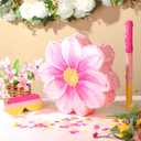 Gilprop Daisy Flower Piata Watercolor Pink Flower Piata Daisy Hippie Boho with Blindfold Bat Confetti for Birthday Baby Shower Gender Reveal Wedding Party Supplies