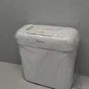 MOPALL Small Bathroom Trash Can with Lid, 2.6 Gallons / 10 L Slim Plastic Garbage Bin with Pop-Up Lid, Mini Waste Basket Can Dog Proof for Kitchen, Bedroom, Office, Laundry, Toilet, Rv, White