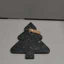 Mud Pie Tree Xmas Mini Marble Serving Boards, Approx 8" x 5", Green