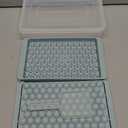 WIBIMEN Mini Ice Cube Trays, Small Tiny Round Pebble Crushed Nugget Ice Trays for Freezer with Lid - Chilling Drinks Coffee Juice(2 Pack/0.55In - Blue)