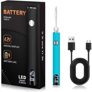 510 Thread Battery Cart Pen,650mAh Soldering Iron Kit with LED Digital Display,USB Rechargeable Soldering Pen Adjustable Temperature for Home&Electronics Appliance Repair