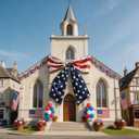 Extra Large 4th of July Decor Bow 8.2x5.9 FT, Fourth of July Decorations Outdoor, Independence Day Memorial Day Veteran's Day Indoor Outdoor Decorations