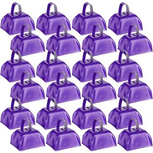 24 Pcs Metal Cowbell Handle Noise Makers 3x2.8x2.5in,None