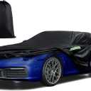 6 Layers Car Cover Custom Fit for 1998-2025 Porsche 911 (991/992/996/997 Series) Carrera 4S/Turbo/Carrera, Waterproof All Weather Rain Sun Protector with Door Zipper (Black)