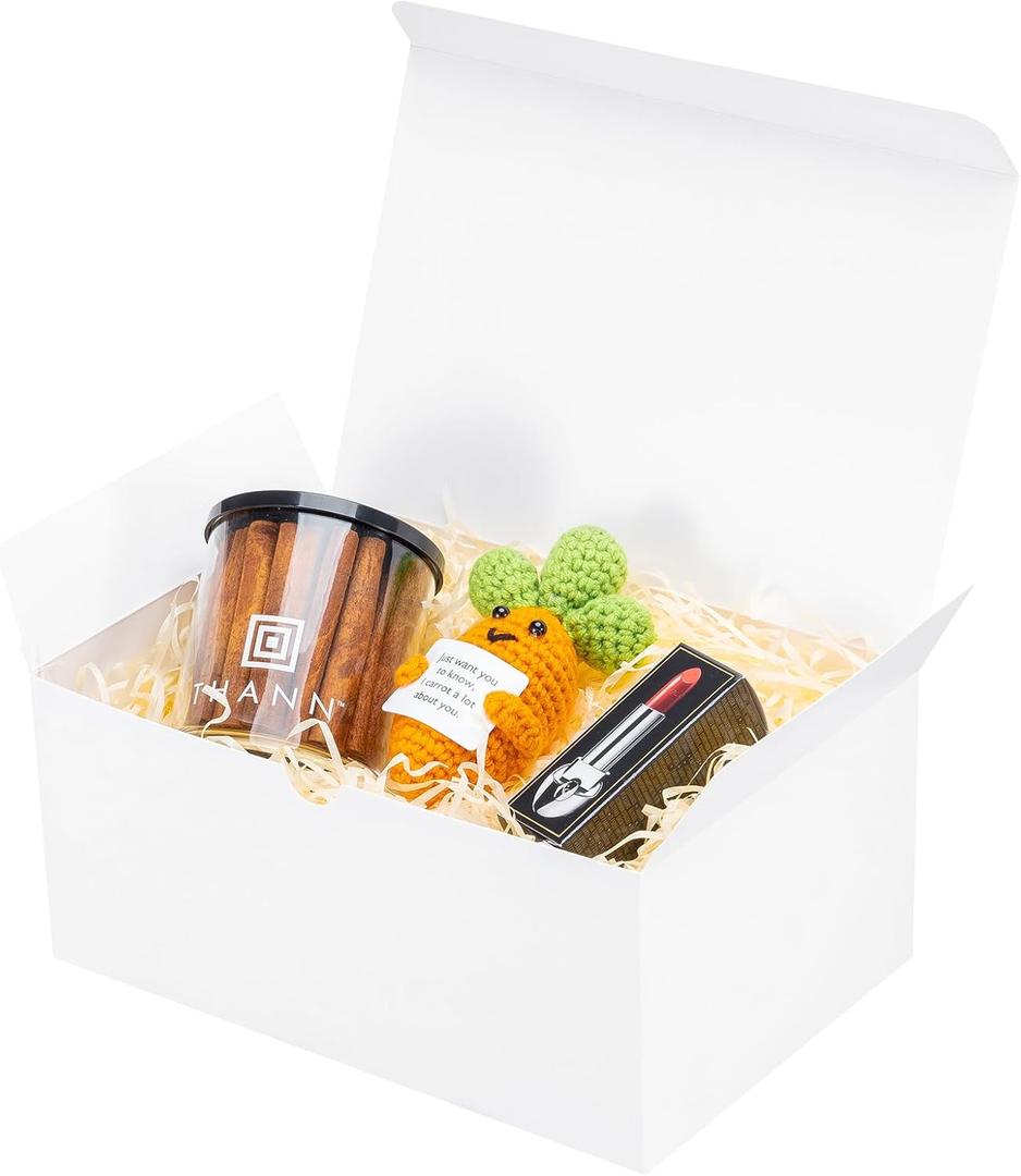 UnicoPak 6 Pack 9x6x4 Gift Boxes White Gift Boxes with Lids for Presents White Boxes Bulk for Gifts Birthday Wedding Bridesmaid Proposal Valentine Holiday Christmas