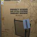 PetFusion Privacy Screen Cat Litter Box Furniture, 48"L x 0.6"W x 36"H, Walnut Brown