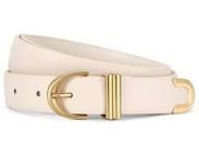 JASGOOD Women Leather Belt Gold Buckle Ladies Elegant Faux Leather Waist Belt for Jeans Pants
