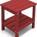 KINGYES Double Side Table, Adirondack End Table- Red
