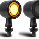 DREAMIZER Motorcycle Led Turn Signal Lights 2pcs,Bullet Blinker Motorcycle Front Rear Lights W/Running Light Universal Compatible with Harley Honda Suzuki Triumph Yamaha Bobber Cafe Racer Chopper