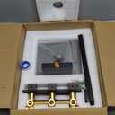 SKOWLL 3 Handle Tub Shower Faucet, Bathroom Shower Faucet Set with 10 Inch Shower Head Wall Mount Waterfall Spout with Light, LED Waterfall Bath Tub Trim Kit, Matte Black