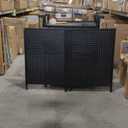 Metal Pegboard with 30 Hooks, Peg Board Display Stand, Standing Pegboard Display with Wheels, Black 32 x 25 in