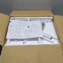 Ladder Shelf 4 Tiers Metal Industrial Bookshelf,White Wooden Tall Open Storage Rack and Display Shelves,Wall Mount Wide Bookcase for Home Office Bedroom,Small (1 PC 15.7IN)