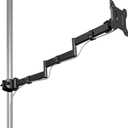 monTEK Long Arm Pole Mount Monitor Arm,1732" Full Motion,22 lbs, 25" Reach | 25" Extended Long Arm for Home Office, Gaming. Clamps 1.12.4" Poles, Tool-Free VESA, Supports 22 lbs Monitors