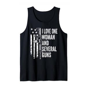 I Love One Woman And Several Guns - Husband Dad Gun (BACK) Tank Top, XL