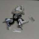 Finnhomy Stem Caster Wheels 2 Inch Heavy Duty Threaded Swivel Casters 1/4" - 20 x 1 with Brake Set of 4 for Wire Shelve Wheel Anti-wear Smooth Casters, Black