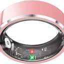 Smart Ring for Women, Fitness & Activity Tracker with Blood Oxygen/ Heart Rate Monitor, Sleep Tracker, Step Counter, IP68 Waterproof Ring for iOS & Android, Fast Charge, No Subscription (Pink, Size: 8）