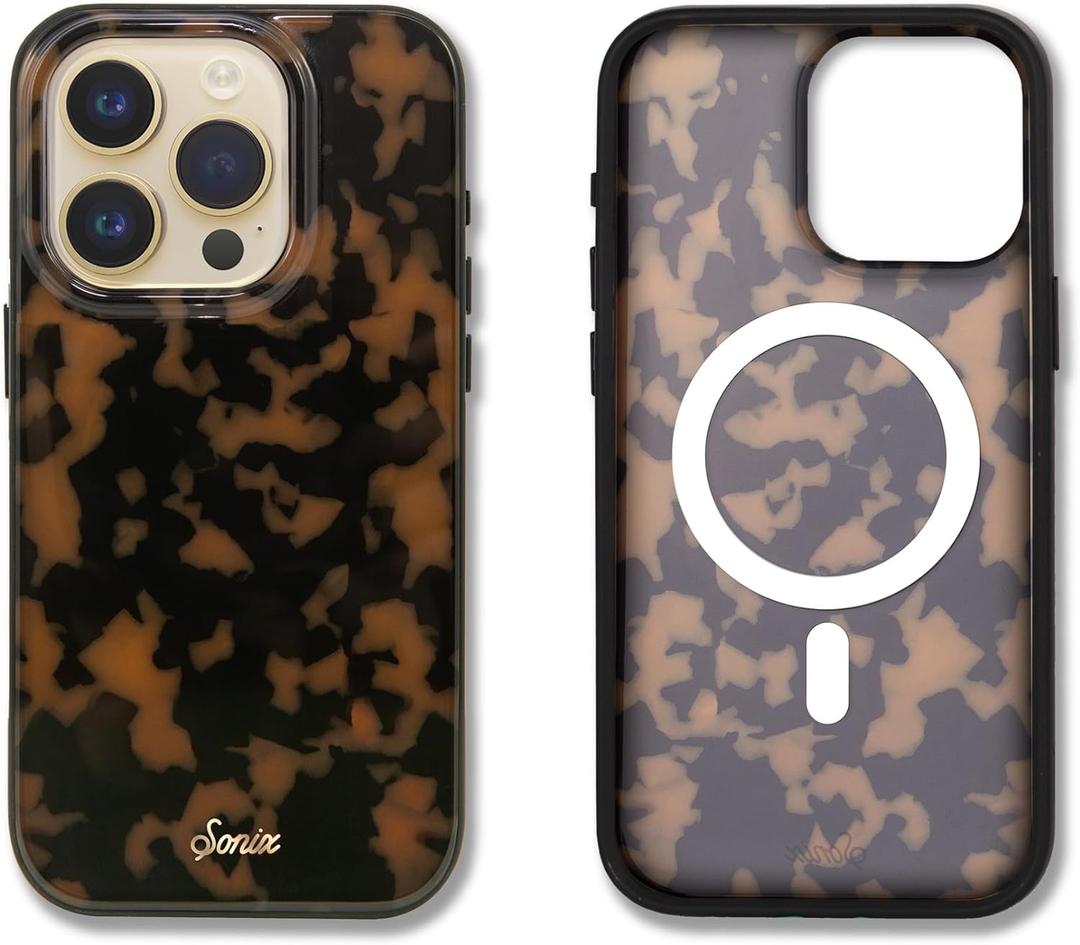 Sonix Case for iPhone 15 Pro | Compatible with MagSafe | 10ft Drop Tested | Tortoise Shell | Brown Tort