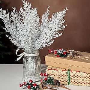Silver Leaves Christmas Ornament