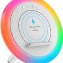 Swarmir Bluetooth Speaker Night Lights, Wireless Charging Kids Speaker, Color Changing Modern Bluetooth Lamp,Teenage Boys Girls Gifts Ideas