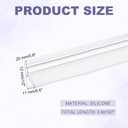 uxcell Shower Door Side Seal, Widen H-Type Shower Door Sweep for 1/2" Glass 197" Long Silicone Frameless Glass Seal Strip, Stop Leak and Create A Water Barrier for Bathroom Office, Clear