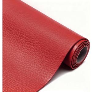 Marine Vinyl Fabric, 0.9MM Thick Soft Smooth Waterproof Synthetic Fabric Material, Outdoor Boat Automotive, DIY and Crafting Pleather (Red, 5Yd Roll (54'' X 180'' inch))