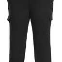 Plus Size Sweatpants for Women Wide Leg Cargo Sweat Pants Casual Lounge Loose Workout Yoga Pants with Pockets, 3XL