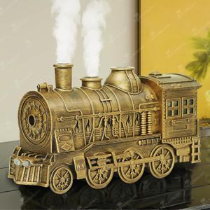 Diffuserlove Essential Oil Diffuser 300ML Train Cool Mist Humidifier Quiet Aromatherapy Diffuser with Night Light for Bedroom Desk (Copper)