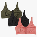 Fruit of the Loom Women's Front Close Sports Bra - Cotton Blend, Easy Fit & Built-Up Support 36
