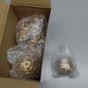 Shappy 6 Pcs Christmas Gold Ball Ornaments 2/3/5 Inch Diamond Pendant Christmas Tree Ornaments Gold Decorations for Home Xmas Holiday Party Wedding Wreath Gift