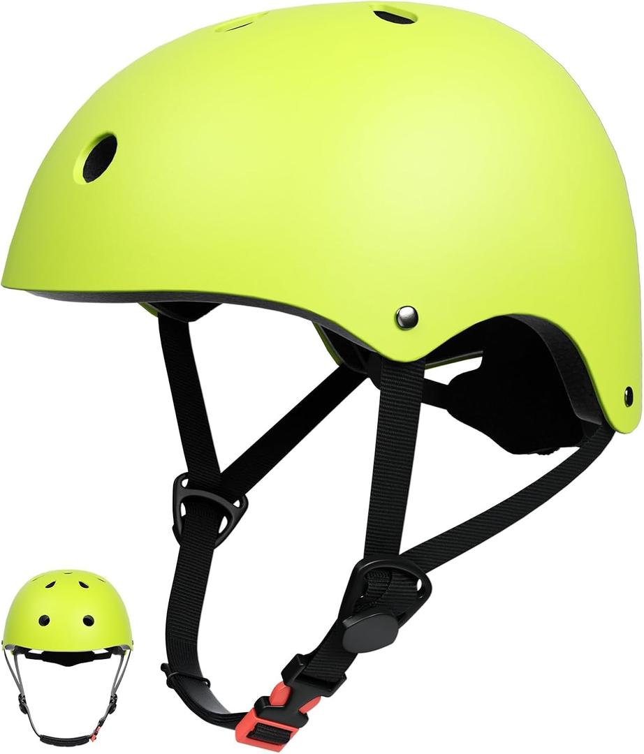 67i Toddler Bike Helmet - Girls Helmets (18.9"-21.2") with 11 Ventilation Vents, Adjustable Knob & Double Buckle, ABS EPS Layered Safety for Ages 1-4 (Yellow)