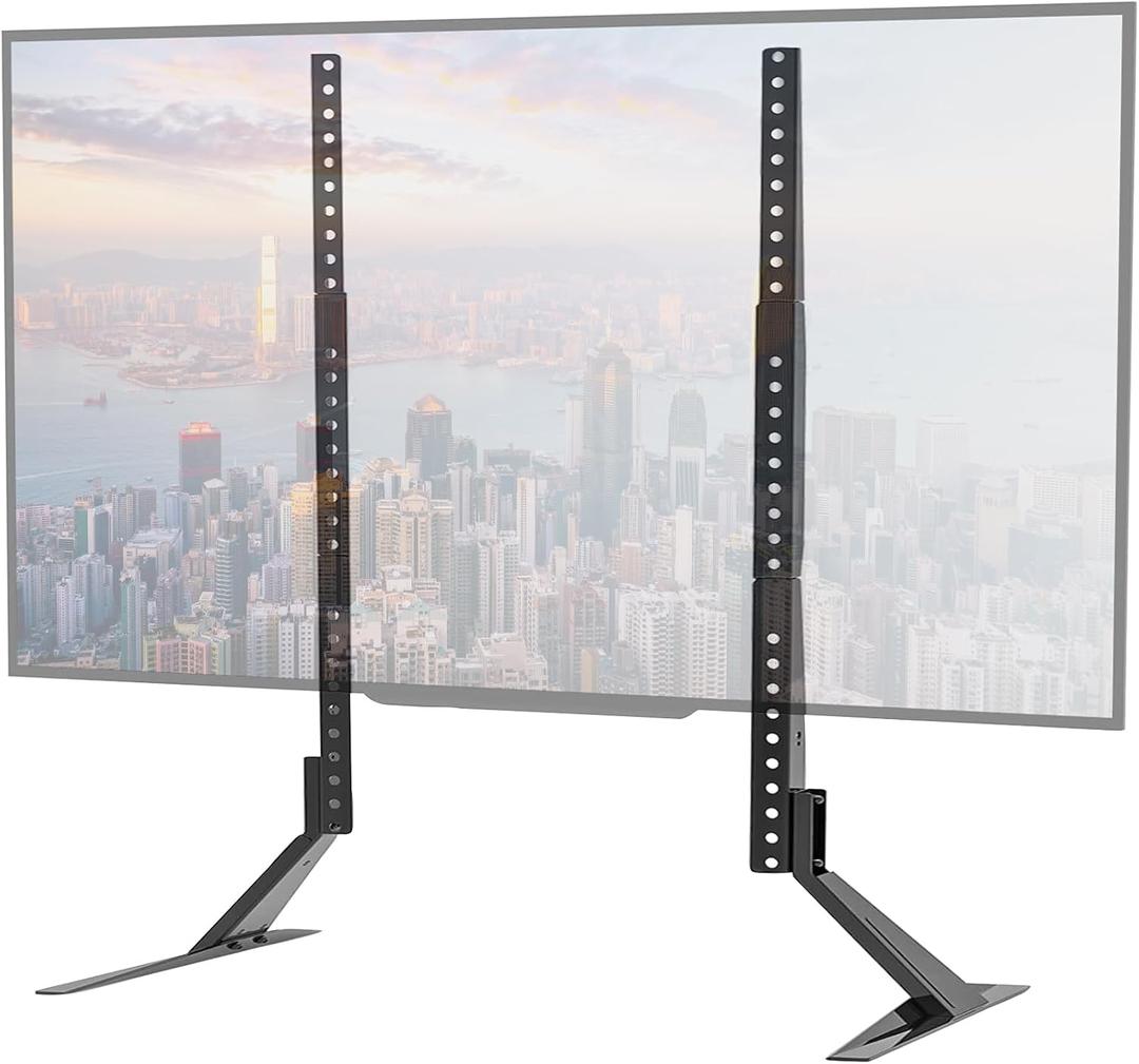 WALI Universal TV Stand, TV Legs for Most 27 to 85 inch LCD Flat Screen TV, Mounting Holes up to 1000 by 800mm, 27 to 85 inch (TVS004), Black