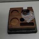 KNODOS Walnut Espresso Tamping Station 54mm for Breville Machines, Espresso Accessories Organizer, Tamper Distributor Portafilter Holder, and Multi Accessory Storage