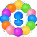 12Pcs Reusable Water Balloons, Pool Toys for Boys and Girls, Beach Outdoor Activities Water Toys for Kids Ages 3-12, Summer Water Toy for Boys and Girls