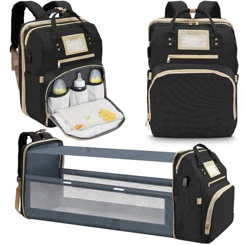 6 in 1 Diaper Bag Backpack with Pad Shower Gifts Travel Bags for Registry Search Boys Girls Bags Newborn Essentials Accessories Stuff Unisex Dad Mom Men's