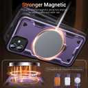 WYUIC Designed for iPhone 11 Magnetic Case, Compatible with Magsafe, 10ft Drop Test Hard Rugged, 360 Rotating Ring Kickstand Heavy Duty Shockproof Protection Phone Case iPhone 11 Cover, Purple