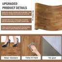 Vinyl Flooring Roll 32 sq.ft | 3'4"W x 9'10"L, PVC Leather-Like Linoleum Floor Covering, Waterproof Durable Heavy Vinyl, Easy to Install with Tape, Removable- No Adhesive Backing, Natural Oak