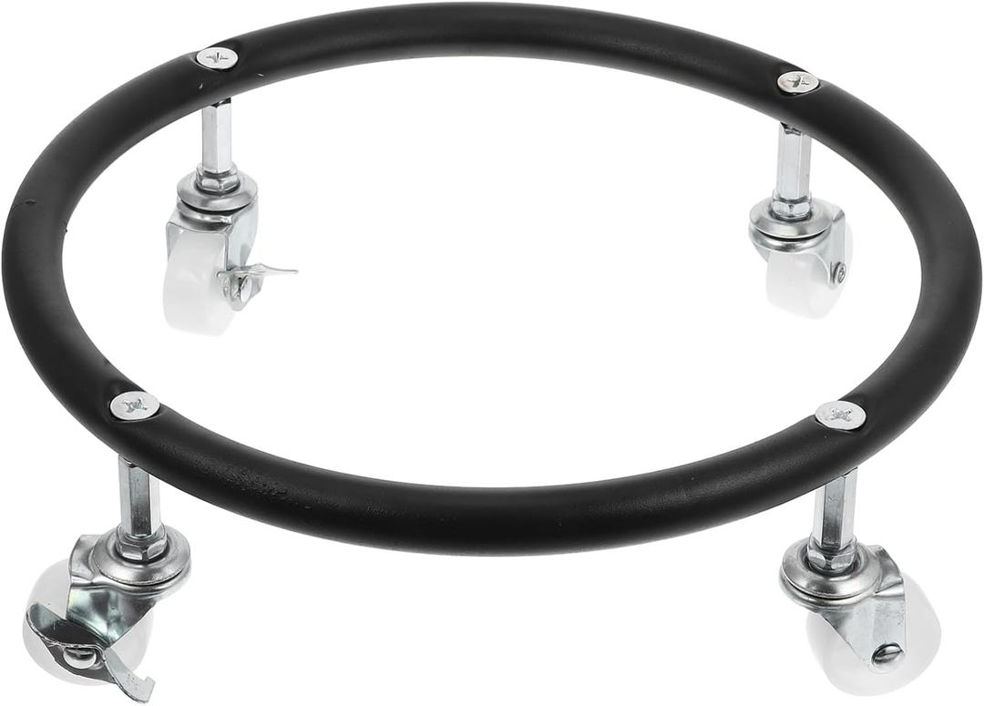DOITOOL Propane Cylinder Base with Swivel Wheels and Brake Thickened Pipe Gas Tank Stand for Household Gas Cylinders Movable Cylinder Holder 11.61X11.61X3.34In