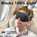 Albatross Health New England Sleep Eye Mask for Men Women, Weighted Sleeping Mask for Side Sleeper, Travel Blackout Night Blindfold Eye Shade Cover with Adjustable Strap (Obsidian)