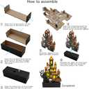 2 pcs Halloween Decorations Indoor Haunted House Lights,Halloween Tabletop Centerpiece Craft Decor for Desk Table Fireplace Room Party Decor