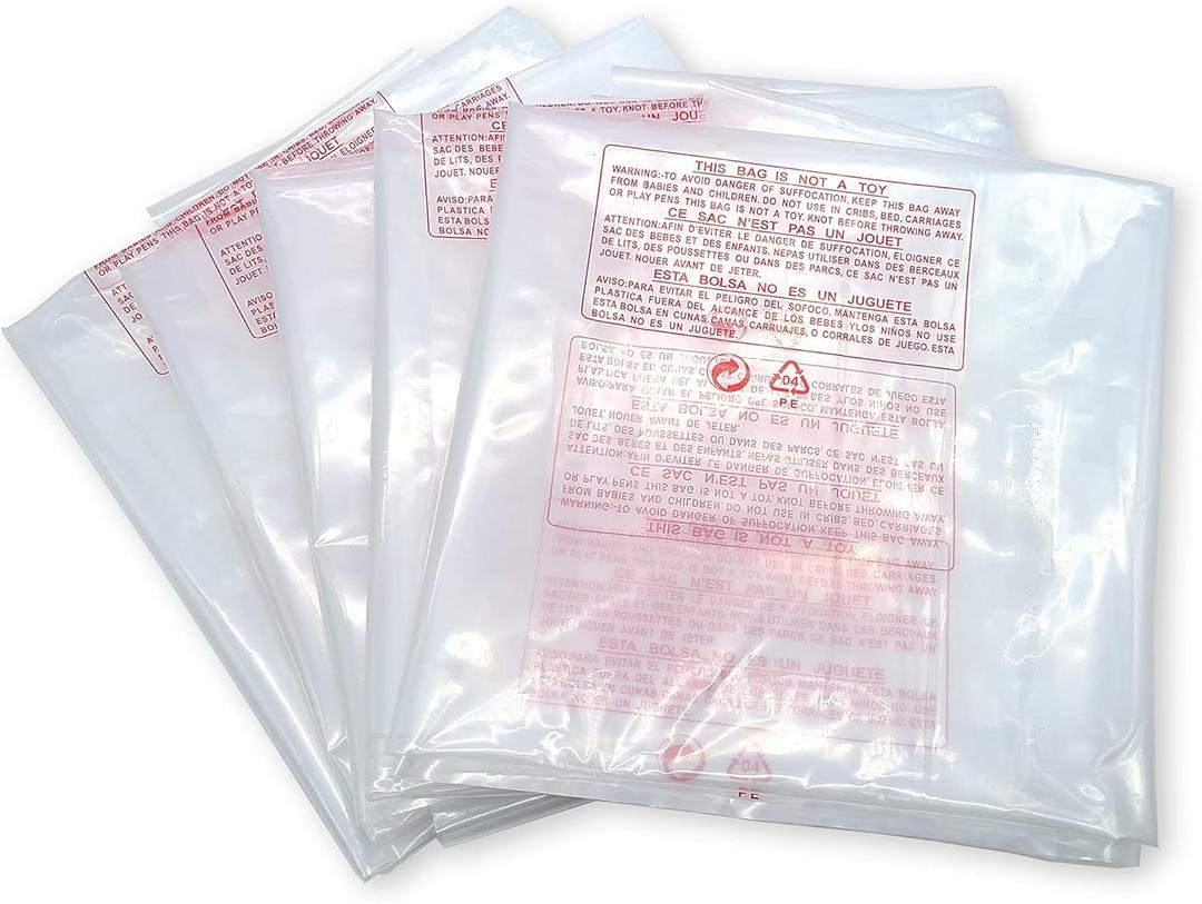 Taytools 5 Pack 31 x 46 Clear Plastic Dust Collector Replacement Bags to Fit 20 Diameter Filter Drums Super Strong 5 mil Thick