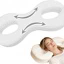 FITHUGOO Face Pillow for Wrinkles, Anti Wrinkle Pillow for Beauty Sleep, Memory Foam Side Sleep Beauty Pillow for Protect Your Hair and Skin (White) (Figure Eight)