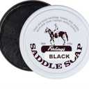 Fiebing's Black Saddle Soap (12oz) - Leather Cleaner & Conditioner - Soften, Protect, Restore & Renew Leathercraft, Car Seat, Belts, Shoes, Luggage, Furniture, Purses, Boots, Bags, Sports & Horse Gear