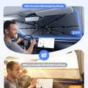 Amadaw Mid SUV Windshield Sun Shade for Kicks/ GLC/ CX90/ Acadia/ Encore GX 2000-2026, Foldable Umbrella Sunshade with 100% UV Block, Multi-Layer Heat Insulation, Keeps Car Cooler
