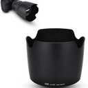 Camera Lens Hood Shade for Canon EF 24-70mm f/2.8L USM Lens Replaces Canon EW-83F Hood Compatible with 77mm Filter and Lens Cap Reversible Design Black
