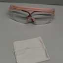 UKNOW Safety Goggles Over Glasses, Anti Fog Safety Glasses with Clear Wraparound Lens, ANSI Z87.1 Protective Eyewear (Melon Pink)