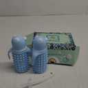 Tabor Place Set of 2 Glass Sippy Cup for toddlers/The Spikey Bear / 8oz / Strong glass/Protectitive silicone sleeve/Leakproof straw (Large)