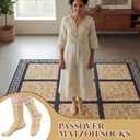 Zoooyawn 6 Pairs Passover Matzah Socks Bulk for Jewish Gifts Pesach and Seder Holiday Party Accessories for Adults Novelty Socks for Afikomen Reward