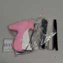 Stitch Gun for Clothes - Handheld Stitch Gun Quick Clothing Fixer - Tagging Gun - Includes 6 Needle, 1000 Black Fasteners & 1000 White Fasteners (Pink/Orange)