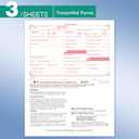 W2 Tax Forms 2025 with Envelopes, 6 Part Tax Forms 2025, 50 Employee Kit of Laser Forms with 3 W3, with 50 Self Seal Envelopes